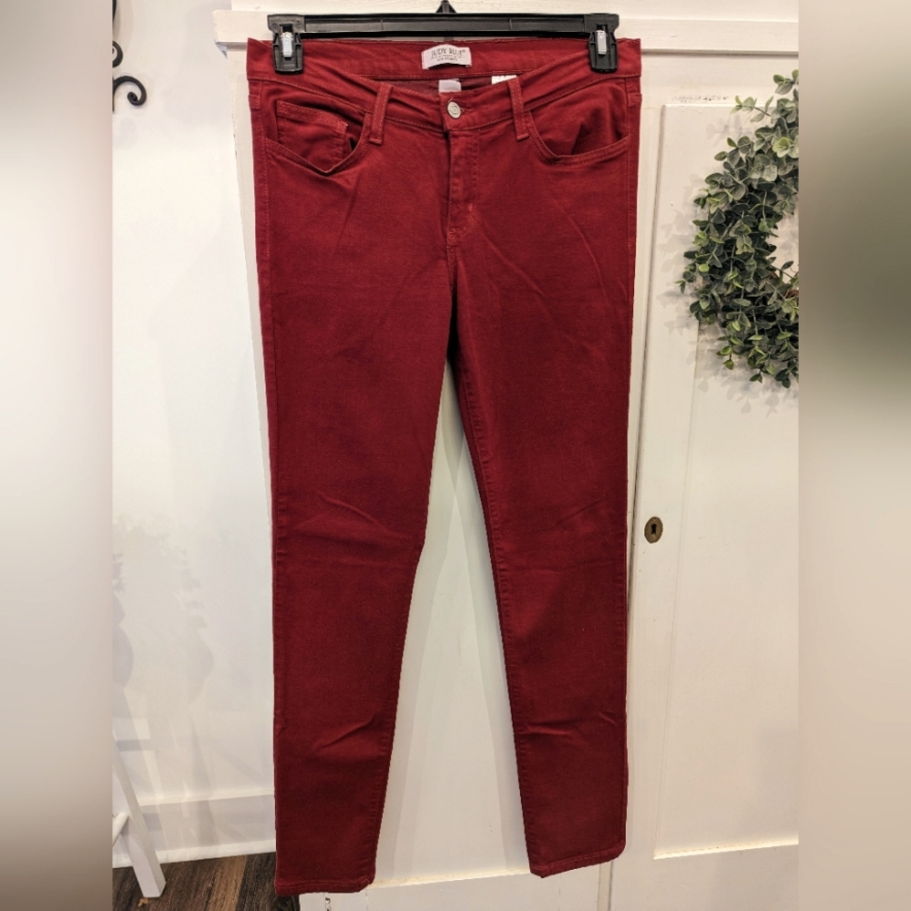 Judy Blue burgundy jeans skinny straight leg size 11